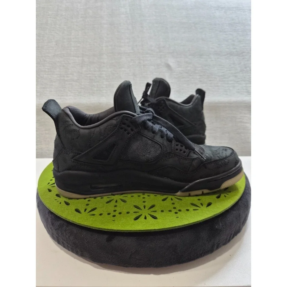 Air Jordan 4 Retro 930155-001 Mens US 9.5 Athletic Shoes Kaws Black Sneakers